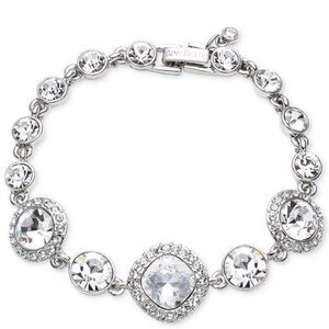 Givenchy RARE Vintage Swarovski Crystal Pave
Silver Bracelet NWOT never worn